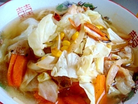 ウェイパーで★野菜いためラーメン